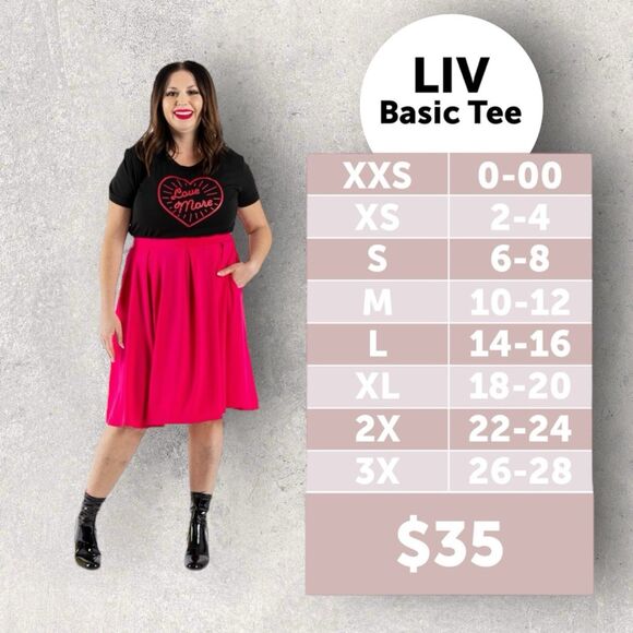 LulaRoe Liv Tshirt-Size XLarge-Heather Grey Print TshirT -NWT - Picture 5 of 5